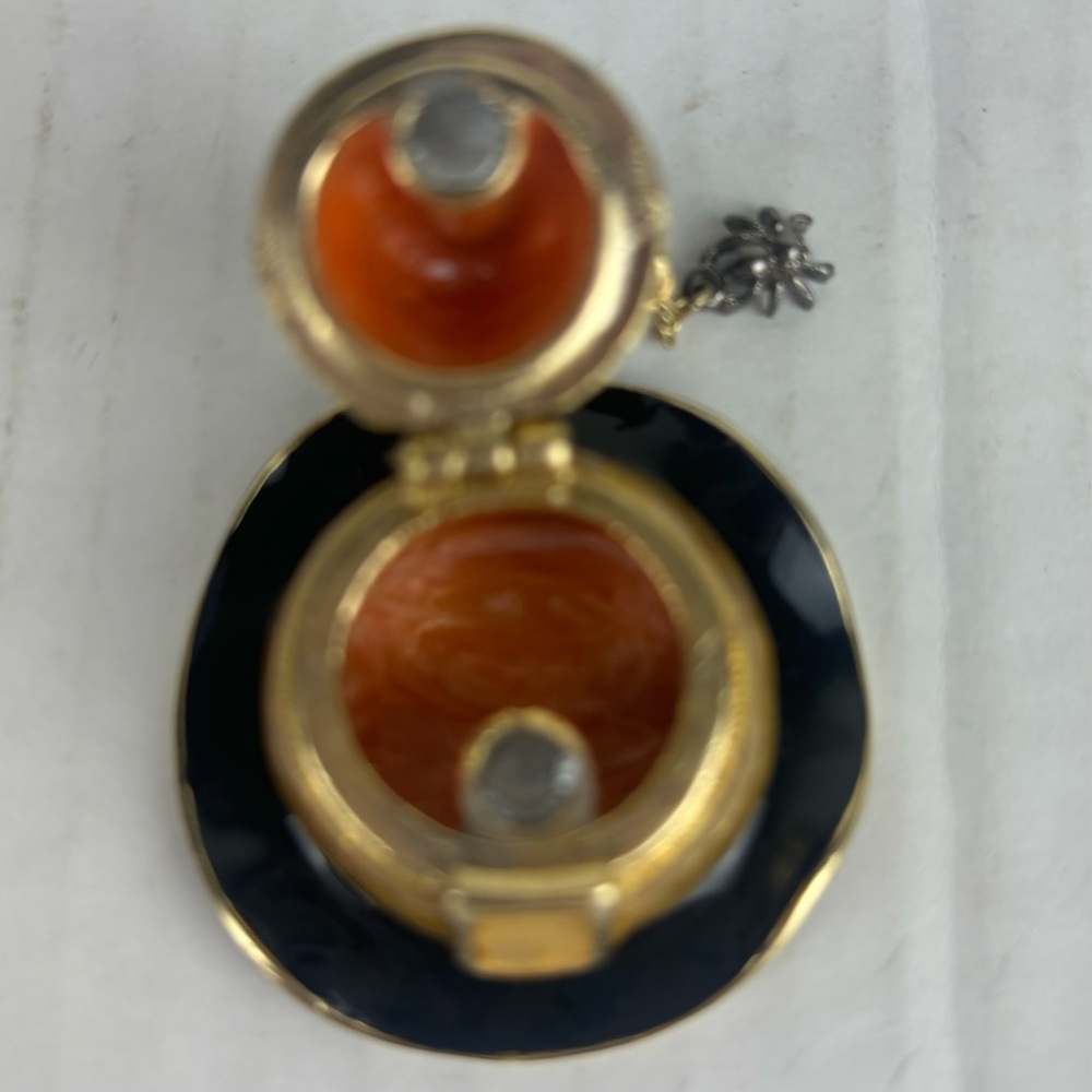 RARE-MONET enameled witch’s hat trinket box w/spider-Halloween Collectible - Picture 10 of 16